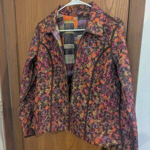 Christopher and Banks Reversible Zip "Quilted"‎ Textured Jacket-Medium